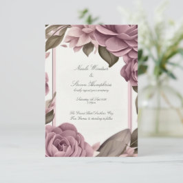 Tillsammans för alltid Mauve Blommig Bröllopsinbju