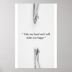 Tillsammans För Evigt Minimalistisk Hand Linje Kon Poster