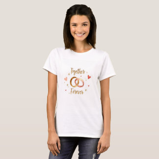 Tillsammans För Evigt Romantisk Minimal T-Shirt