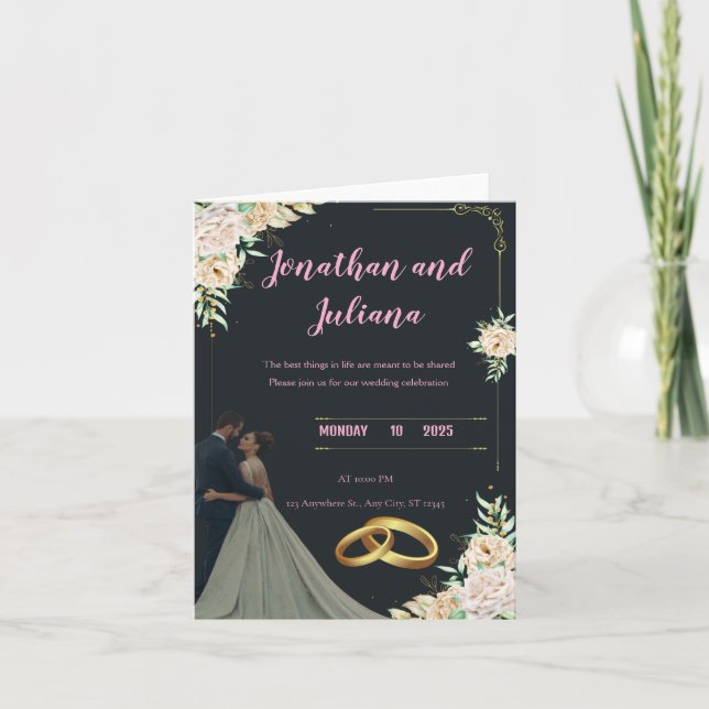 Tillsammans för evigt – Sarah & Ahmeds bröllop Meddelande (Framsida)