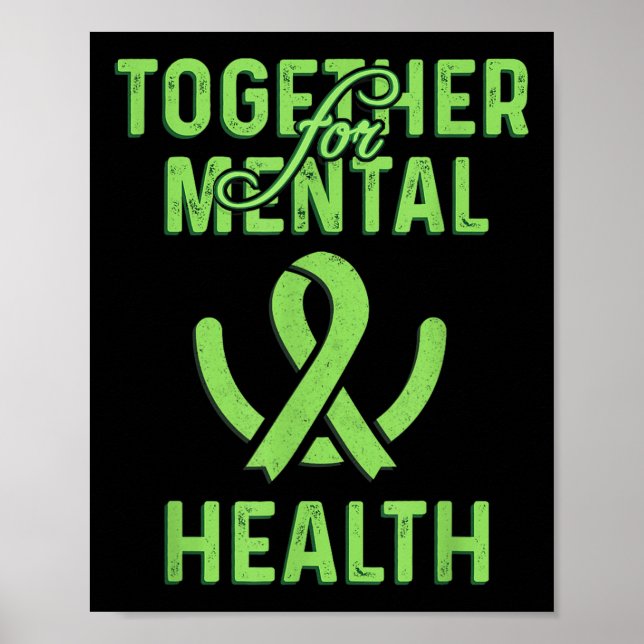 Tillsammans för mental hälsa Människans hjärnsjukd Poster (Framsidan)