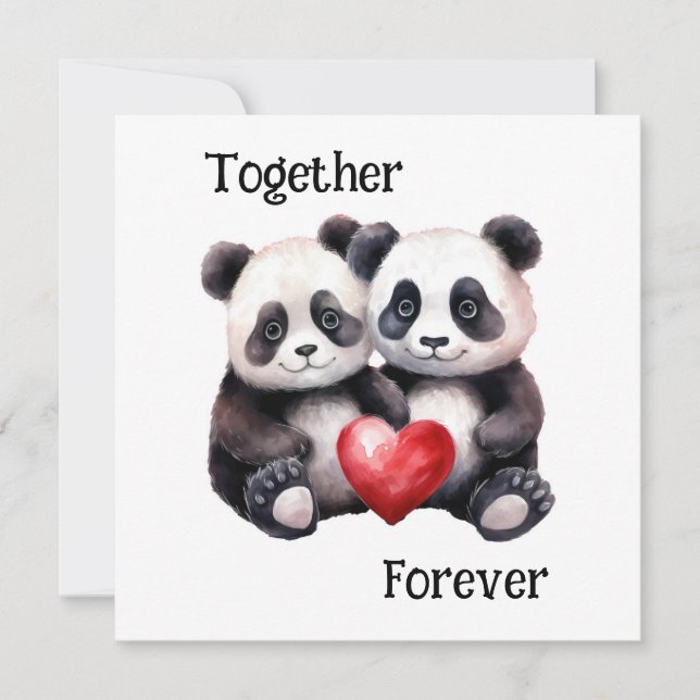 Tillsammans för Panda-par Spara Datumet (Framsida)