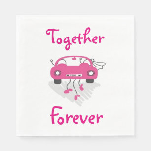 Tillsammans Forever/White Standard Luncheon Napkin Pappersservett