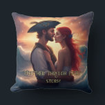 Tillsammans genom varje storm Romantic Pirat Kudde<br><div class="desc">Lägg segeln på en våg av romantik med denna drömmala kudde som rymmer ett par pirat stigning från havet, i ett romantiskt omfång, med ord "Tillsammans genom varje storm". Denna mystiska utformning fångar upp ett kärlek som är djärvt, uthålligt och orubbligt även av de vildaste haven. En perfekt för fantasi,...</div>