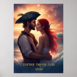 Tillsammans genom varje storm Romantic Pirat Poster