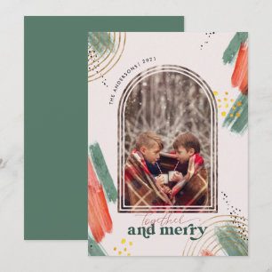Tillsammans & Glad Foto Arch Modern Jul Julkort
