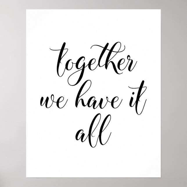 Tillsammans har vi allt som Poster (Framsidan)