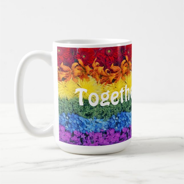 Tillsammans har vi blommor med Stiga upp Pride Kaffemugg (Vänster)