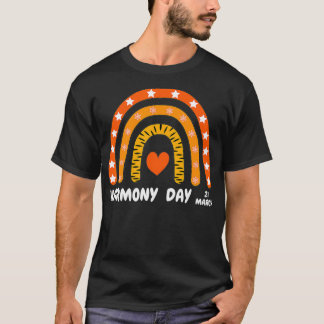 Tillsammans Harmony Day 21 mars Regnbåge Orange Ki T Shirt