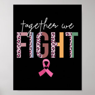 Tillsammans kämpar vi mot bröstcancermedvetenhet R Poster