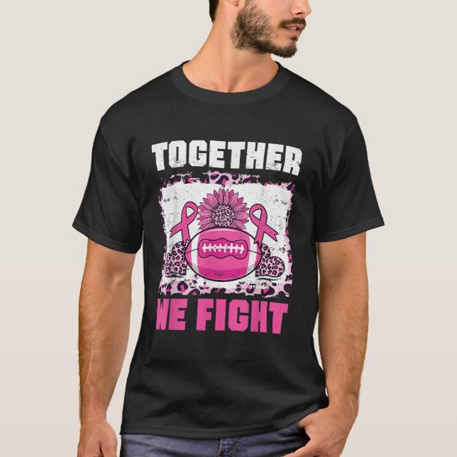 Tillsammans kämpar vi mot medvetenheten om bröstca t shirt (Framsida)
