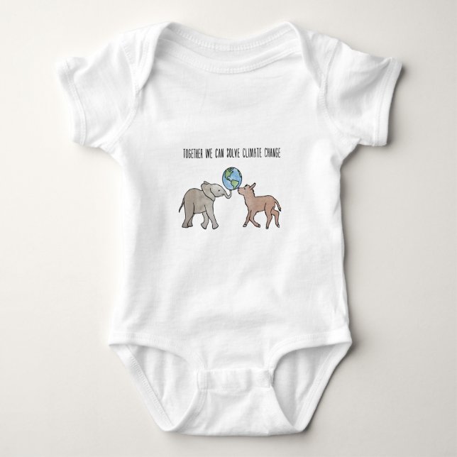 Tillsammans kan vi lösa klimatförändring t-shirt (Framsida)