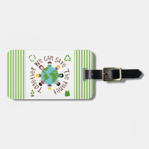Tillsammans kan vi räddade planeten bagagebricka