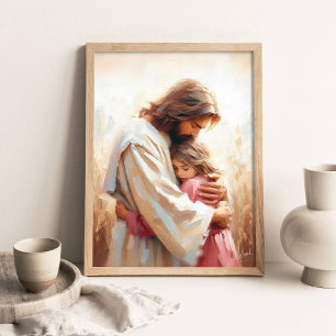 Tillsammans, Kristuskonst, Jesus och flicka, Jesus Poster