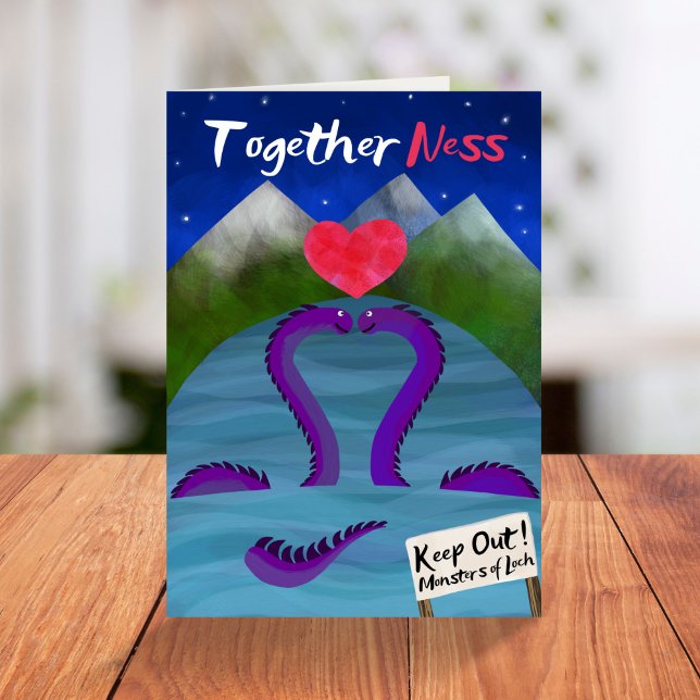 Tillsammans Loch Ness roliga Alla hjärtans dag Kort (Skapare uppladdad)