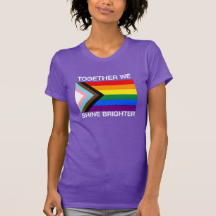 Tillsammans lyfter vi Brighter Lgbtqia+ flagga T Shirt
