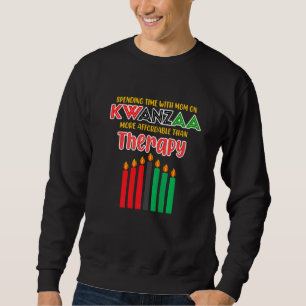 Tillsammans med mamma på Kwanzaa afrikansk månad G Lång Ärmad Tröja