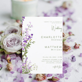 Tillsammans med våra föräldrar Lavender Photo Bröl Inbjudningar