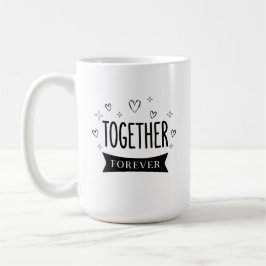 Tillsammans Minimalistisk Typografi Modern Enhet & Kaffemugg