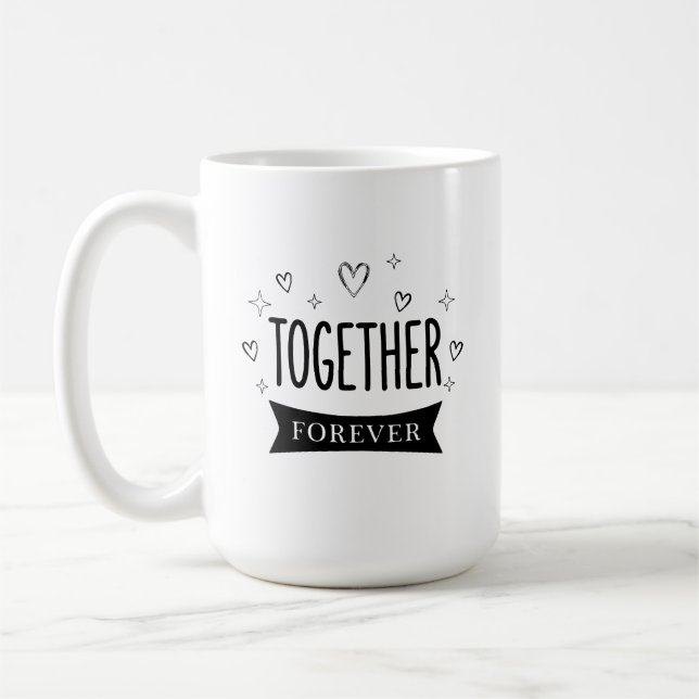 Tillsammans Minimalistisk Typografi Modern Enhet & Kaffemugg (Vänster)