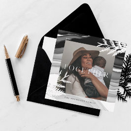 Tillsammans Modern och minimal japansk julfoto Julkort