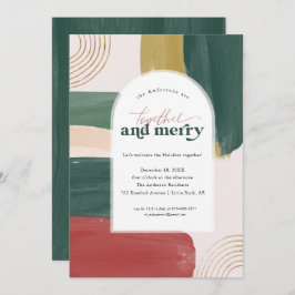 Tillsammans och merry | Modern jul Party Inbjudningar