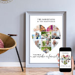 Tillsammans Personlig Kärlek Heart 11 Photo Collag Poster<br><div class="desc">Skapa din egen personlig poster med 11 av dina favoritfoton och din familj namn. Fotomallen har ställts in för att skapa en fotokollage i form av ett kärlek-hjärta och visa bilder i en blandning av kvadratiska, porträtt och liggande format. Ladda upp foton som arbetar i rader, från överkant till grund....</div>
