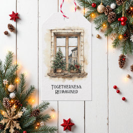 Tillsammans Reimaged Rustic Window-jul Presentetikett
