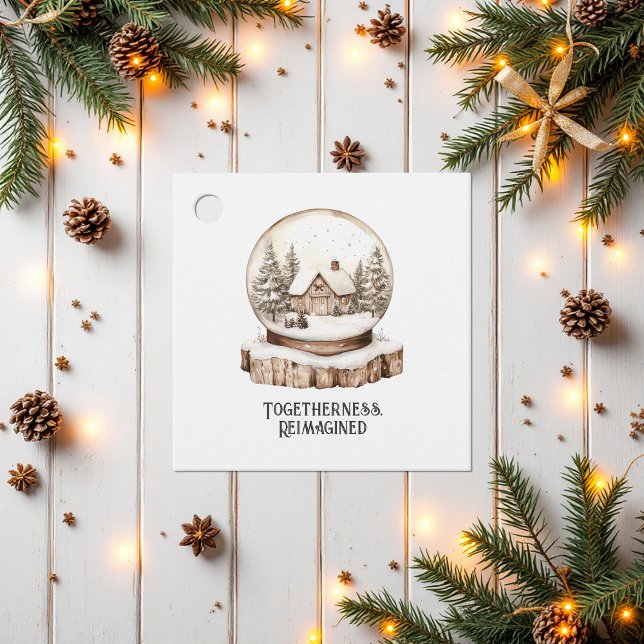Tillsammans Reimagy - Mysigt jul Party Gåvor Etiketter (Togetherness Reimagined – Cozy Christmas Party Favor Tags)
