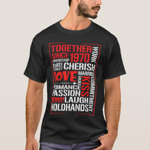 Tillsammans sedan 1970. Make frun matchande par T Shirt