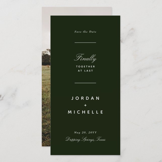 Tillsammans, slutligen spara datumet (Fram/baksida)