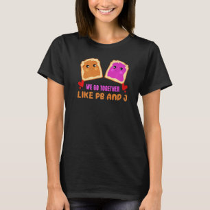 Tillsammans som Pb & J Peanut Butter Jelly Food Gr T Shirt
