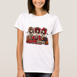 Tillsammans – söta Halloween-skelettflickor T Shirt