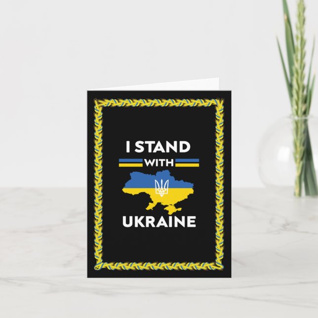 Tillsammans står vi för Ukraina Unity Shield Card Kort (Framsida)