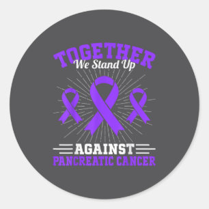 Tillsammans står vi upp mot bukspottkörtelcancer M Runt Klistermärke