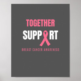 tillsammans stödja Poster och utskrift av bröstcan