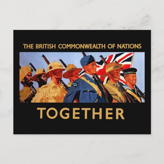Tillsammans ~ The British Commonwealth of Nations Vykort (Framsida)
