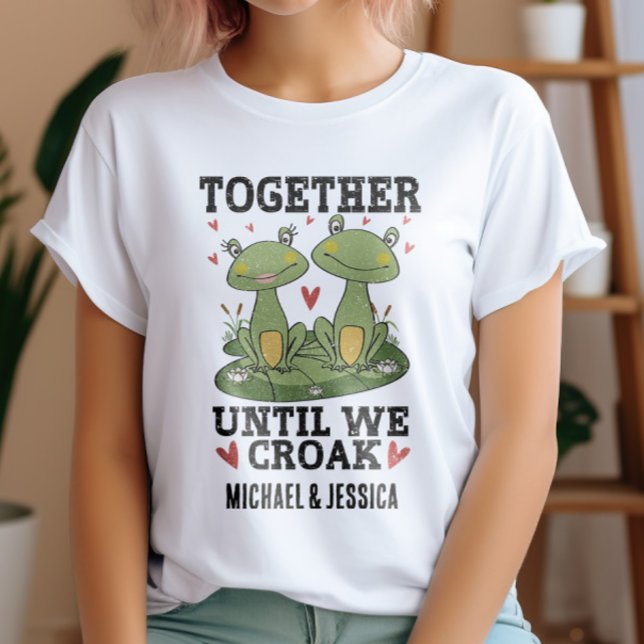 Tillsammans tills vi korsar Retro Frog lite Anpass T Shirt (Skapare uppladdad)