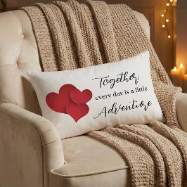 Tillsammans varje dag Äventyrs Valentine dag Citat Lumbarkudde