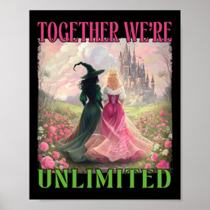 Tillsammans Witches Unlimited Rosa Grönt Witch Hal Poster