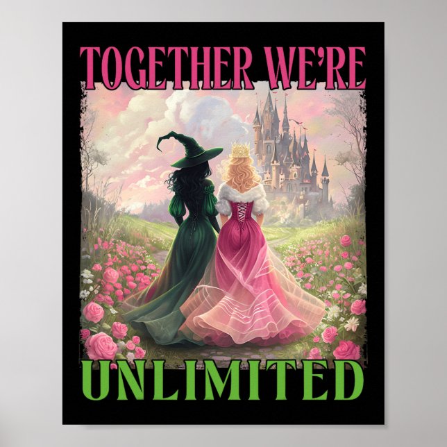 Tillsammans Witches Unlimited Rosa Grönt Witch Hal Poster (Framsidan)