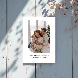 Tillsammanshet Återuppfunnen Familjefoto Jul Julkort