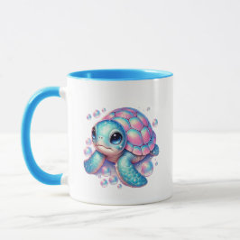 Tillsätt monogram för kute och havssköldpaddor mugg