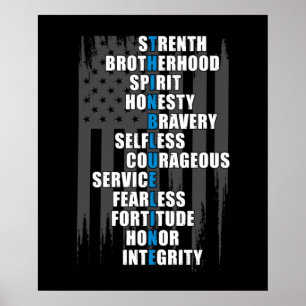 Tillsatta lagar Flagga polisuppskattning Poster