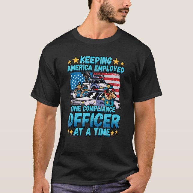 Tillsatta lagar för en polisman t shirt (Framsida)