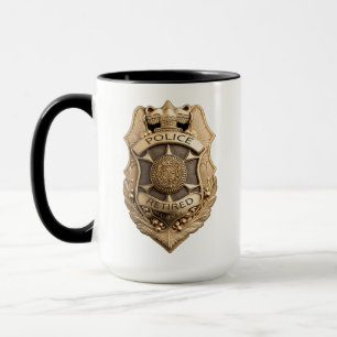 Tillsatta lagar Guld Badge for Police Pension Mugg