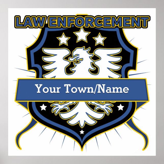 Tillsatta lagar Heraldry Vapensköld Poster (Framsidan)