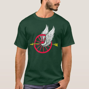 Tillsatta lagar motorcykelenhet Vinge Hjulpil T Shirt