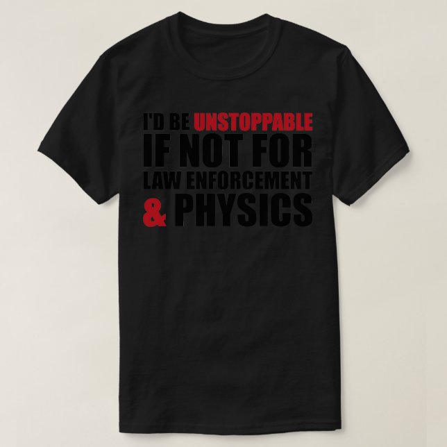 Tillsatta lagar och fysik t shirt (Design framsida)