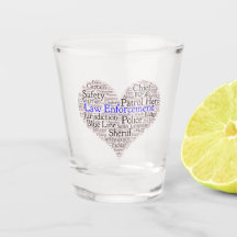 Tillsatta lagar Ord Cloud Shot Glass
